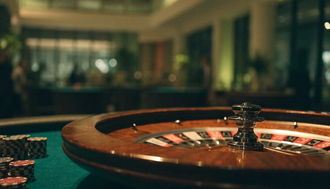 Roulette wheel spinning on a casino table in New Zealand